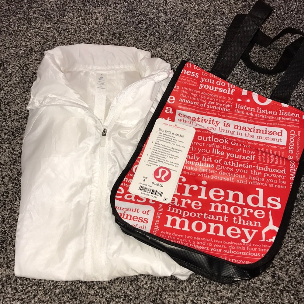 Brand New Lululemon Run with it Jacket